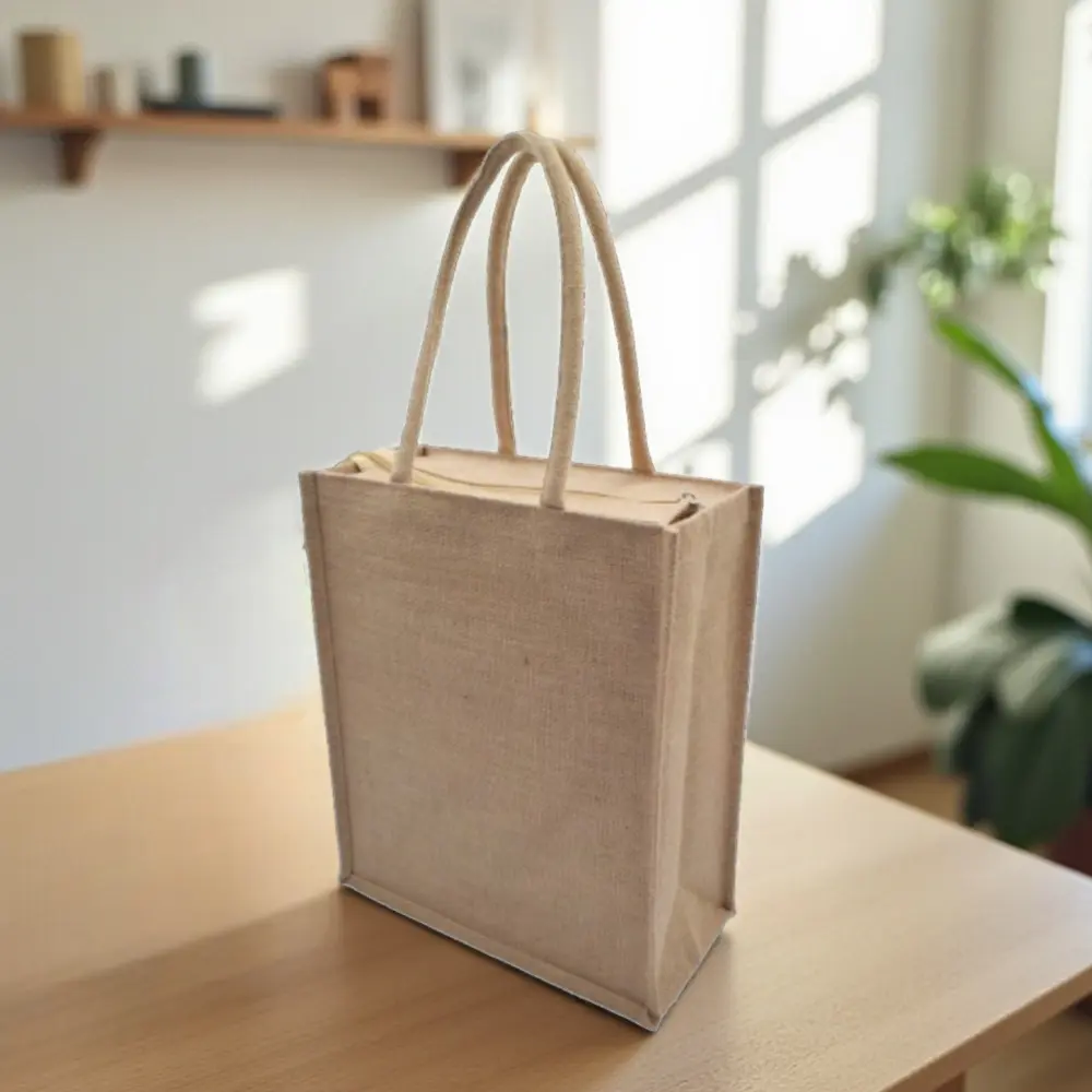 Jute Bag with Zipper