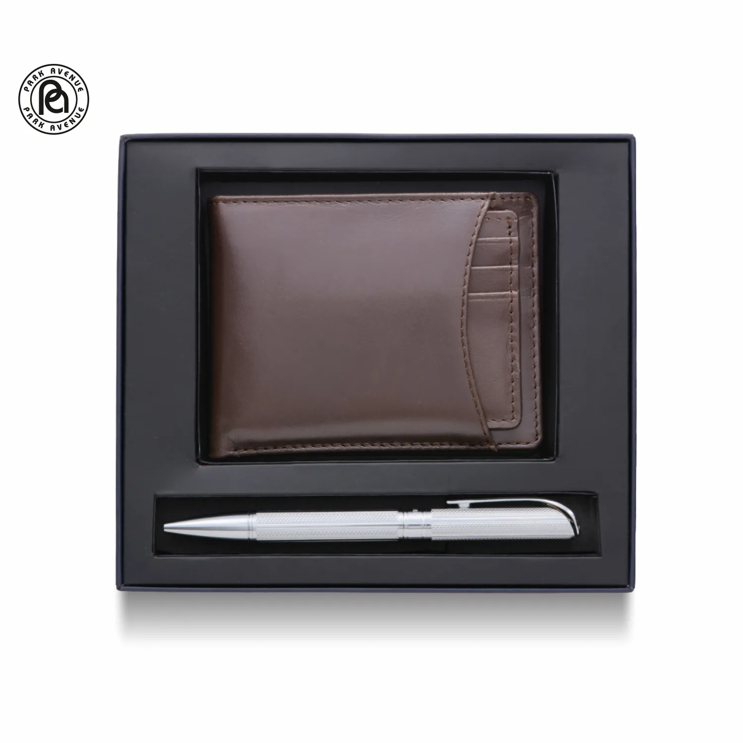 Park Avenue RefineScript - Brown Wallet & Pen Kit